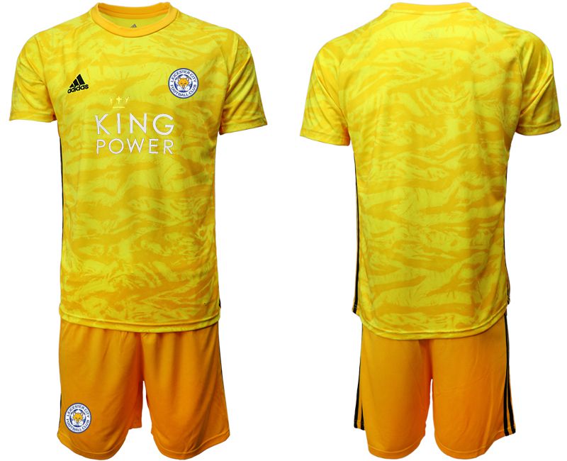 Men 2019-2020 club Leicester City yellow goalkeeper Soccer Jerseys